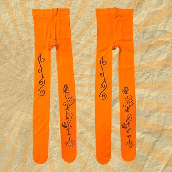 Orange Ornamental Tights